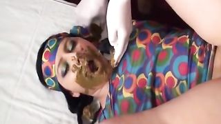 Lucky guy pooping on two sexy girls