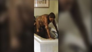 Fat couple masturbating with poop
