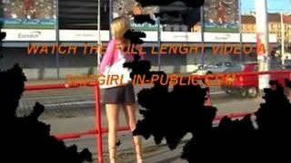 Amateur babe shitting in her panties in public