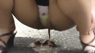 Panty poop in a public place