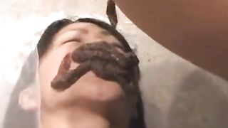 Bride maid eating poop before wedding