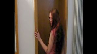 Hot girl shitting over toilet