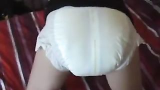 Fucked hard after pooping in her diapers