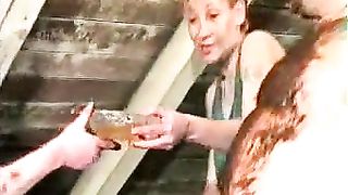 Vintage lesbians smearing poop