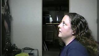 Fat housewife drinking warm piss