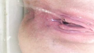 Shaved girl peeing and pooping