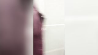 Beautiful girl farting and pooping in public bathroom