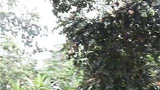 European girl pooping on floor in a hotel room