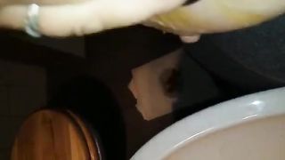 Sexy milf smearing poop on her big ass