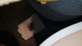 Sexy milf smearing poop on her big ass