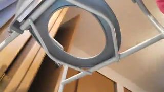 BBW girl shitting a big one