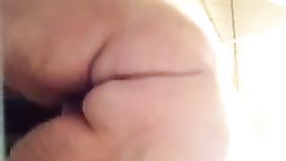 Fat woman did a mess in toilet