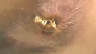 Asian girl dropped a very long turd