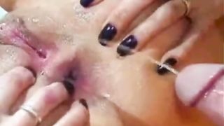 Drunk slut forced to drink piss