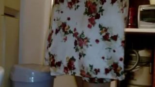 Hairy wife peeing in close up