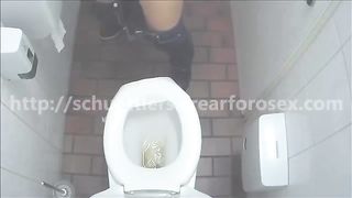Voyeur camera caught a teacher shitting