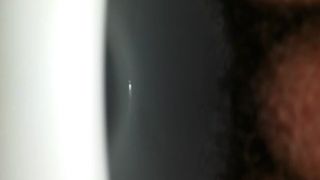 Hairy wife shitting in toilet