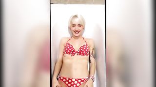 Peeing on a blonde emo girl