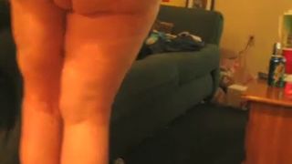 Big fat woman pooping in a hotel room