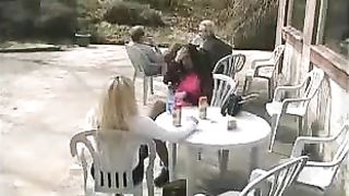 Sexy teen peeing in public