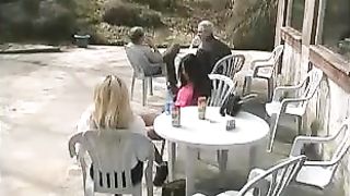 Sexy teen peeing in public