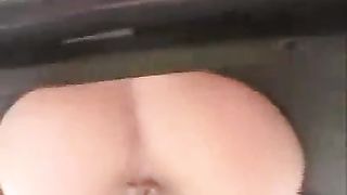 Having fun while pooping in kitchen