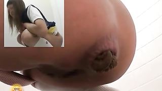 Compilation of Japanese girls shitting in public bathrooms