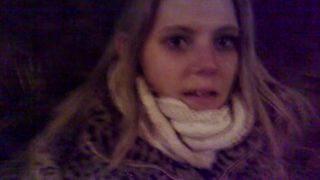 Blonde babe sucking a long turd