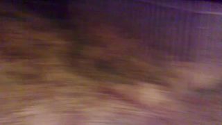 Sucking a long turd outdoor easily