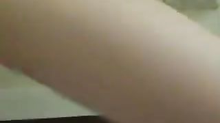 Mature woman caught pooping outdoor