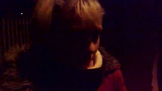 Slut sucking poop outdoor