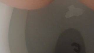 Step sister pooping in toilet