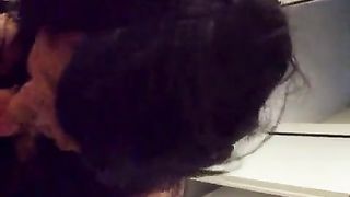 Brunette babe offered the best scat blowjob