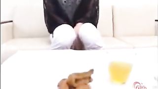 Brown haired teen wants to eat her own poop