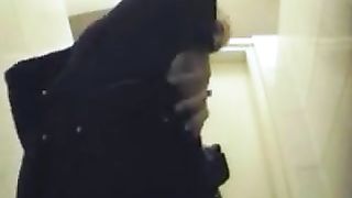 Hot college girl pulled panties aside to pee