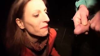 Horny woman eating poop
