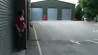 Amateur girl peeing outdoor slowly