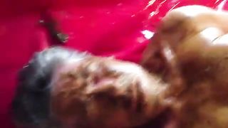 Granny masturbating with her fresh poop