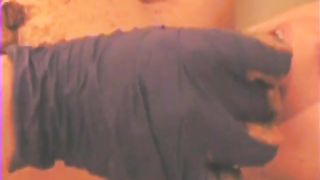 Sexy girl smears poop on her perfect body