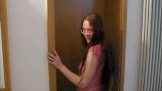 Beautiful teen shitting