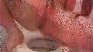 Beautiful teen shitting