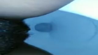 Fat ebony pooping in toilet