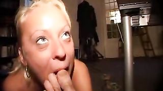 Fingering her pussy while eating poop