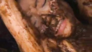 Japanese scat whore forced to eat poop