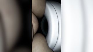 BBW girl shitting in toilet