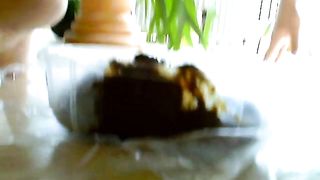 Brazilian girl shitting in close up