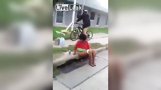 Black slut caught shitting in public