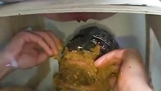 Scat eating male slave