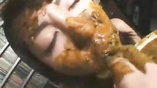 Forced to eat poop with a spoon