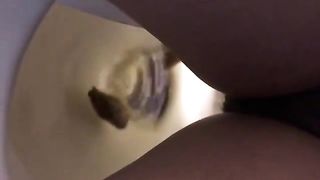 Hot girl shitting and peeing in toilet